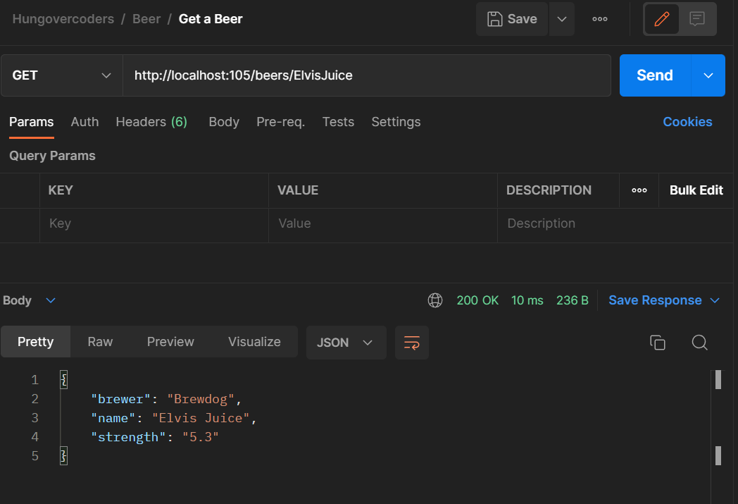postman get beer updated