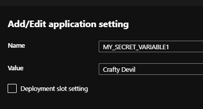 Application Setting