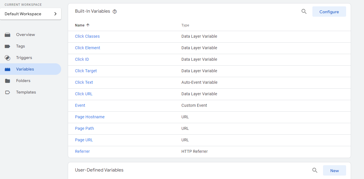 New Data Layer Variable