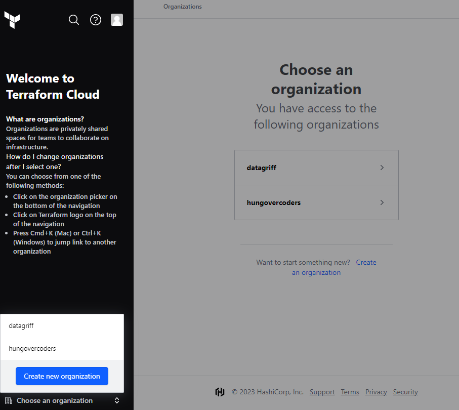 Terraform Cloud Organisation