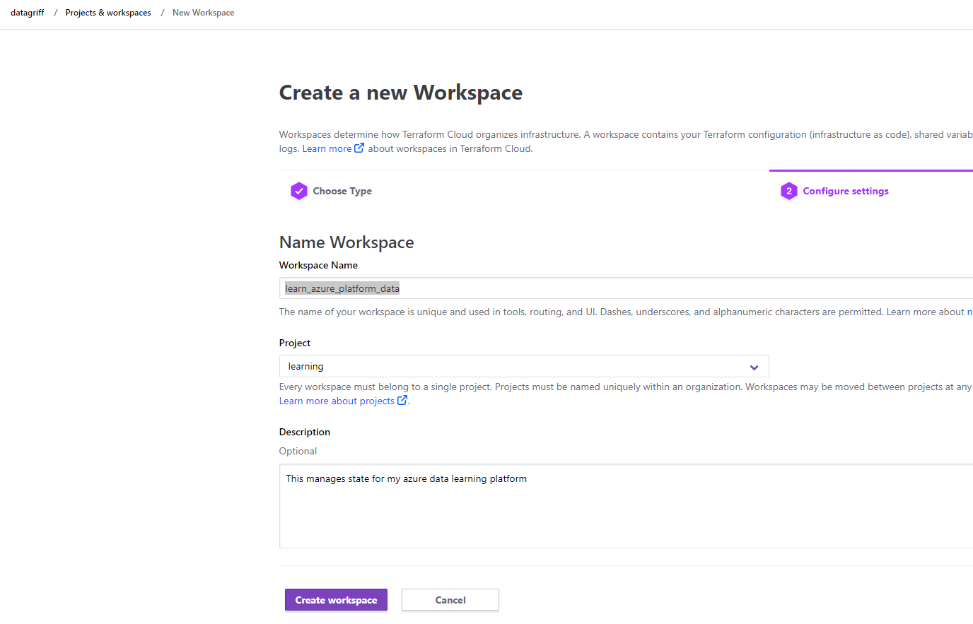 Terraform Cloud Workspace