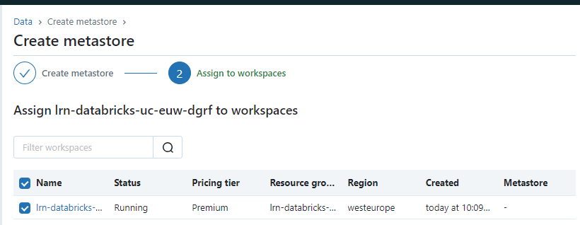 Assign Workspace