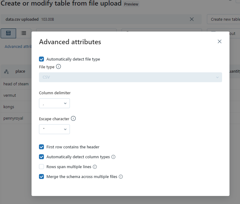 Import Data Advanced