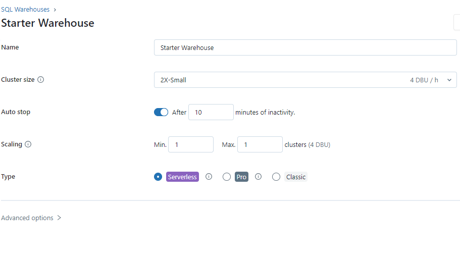 Serverless Warehouse