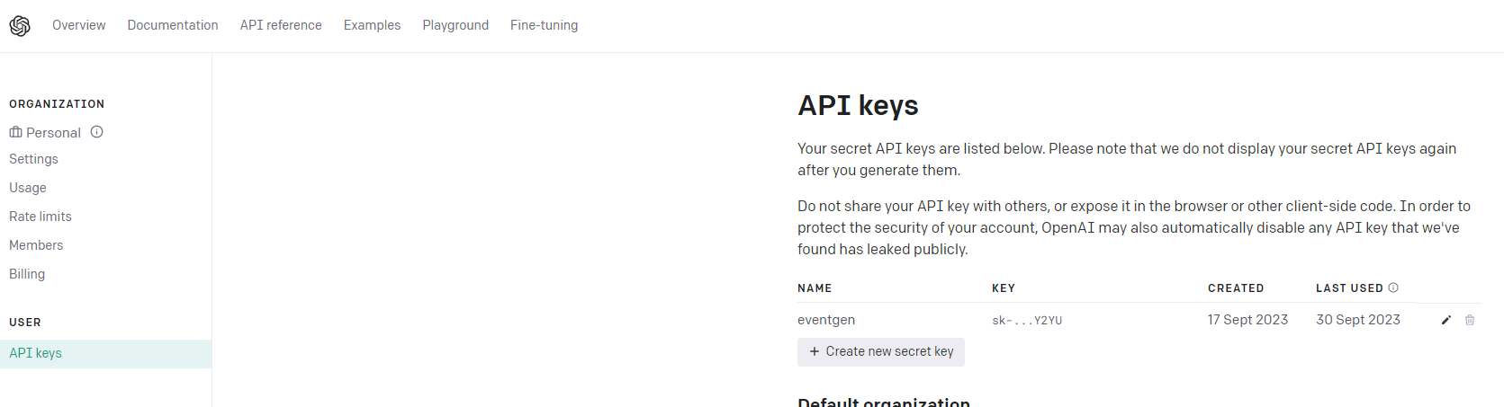 Chatgpt API Key