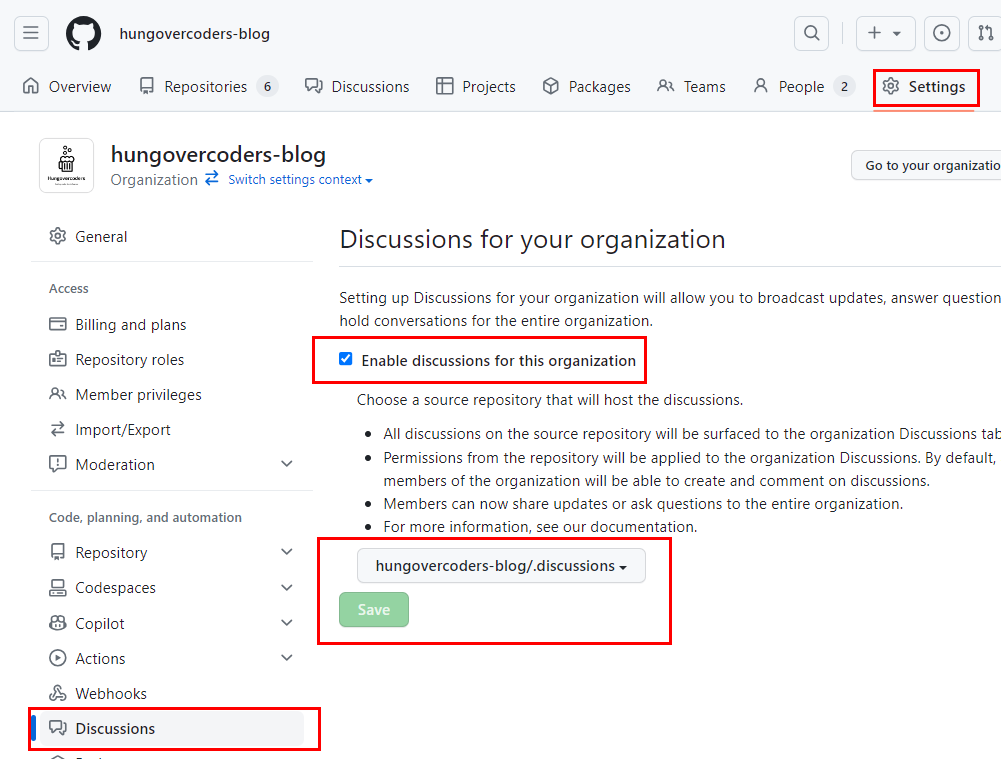 Enable Discussions