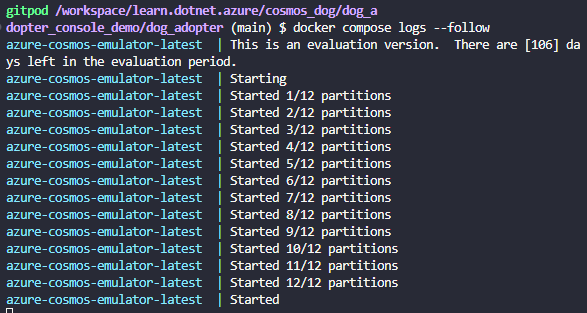 Cosmos Compose Logs