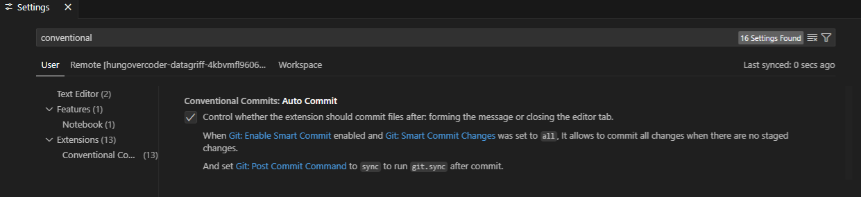 Conventional Commits Autocommit