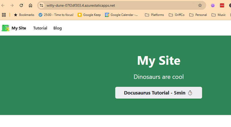 Azure Docusaurus Site