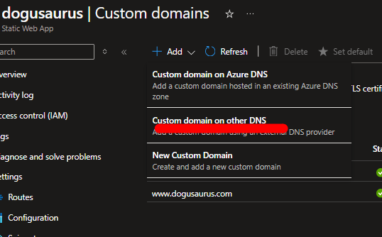 Domain Name Azure