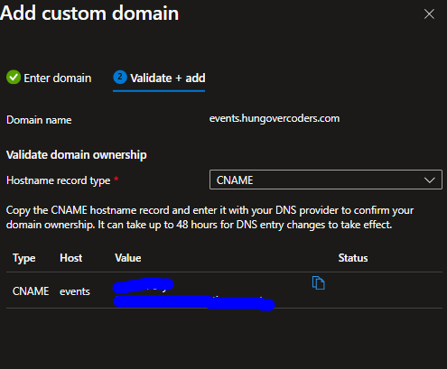 Domain Name Azure