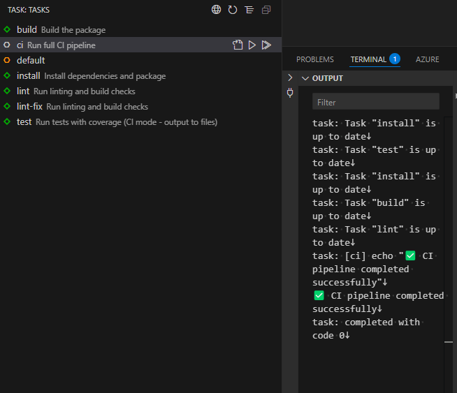 Taskfile VS Code Extension