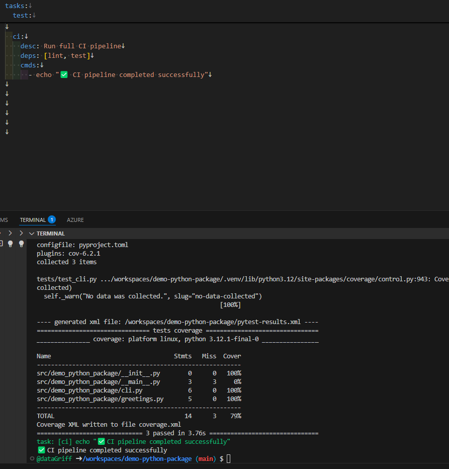 Taskfile CI Force
