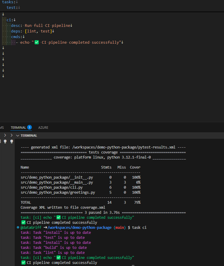 Taskfile CI